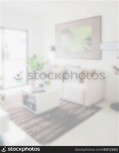 Blurred background interior living space