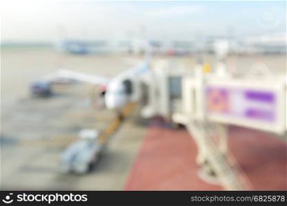 Blurred background of Airport jetway