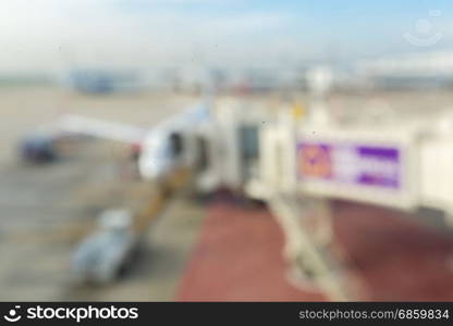 Blurred background of Airport jetway