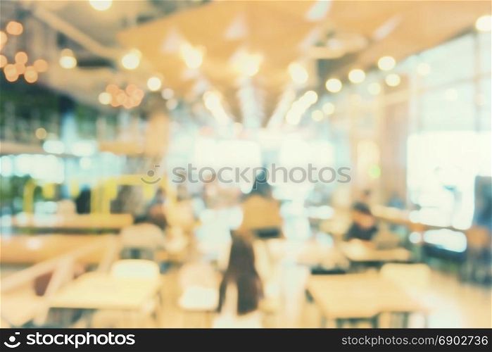 Blurred background restaurant with lot of bokeh