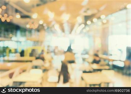 Blurred background restaurant with lot of bokeh