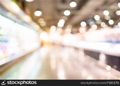 Blurred background : Supermarket store blur background with bokeh.
