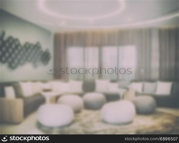 Blurred background waiting area at lobby or lounge