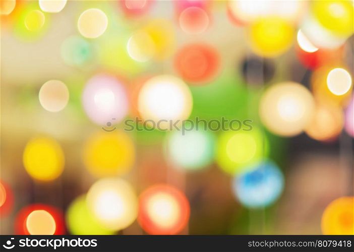 Blurred bokeh of colorful light for background use
