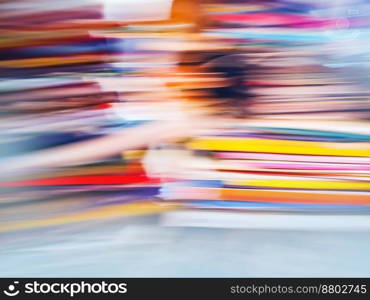 Blurred bookshelf education defocused texture for your design. Bookish bookstore bookshop blurred texture.. Books in library defocused background. Blurry classroom with bookshelves.