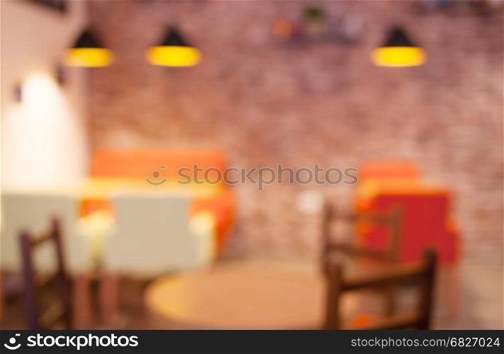 Blurred cafe interior background