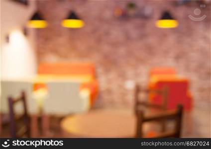 Blurred cafe interior background
