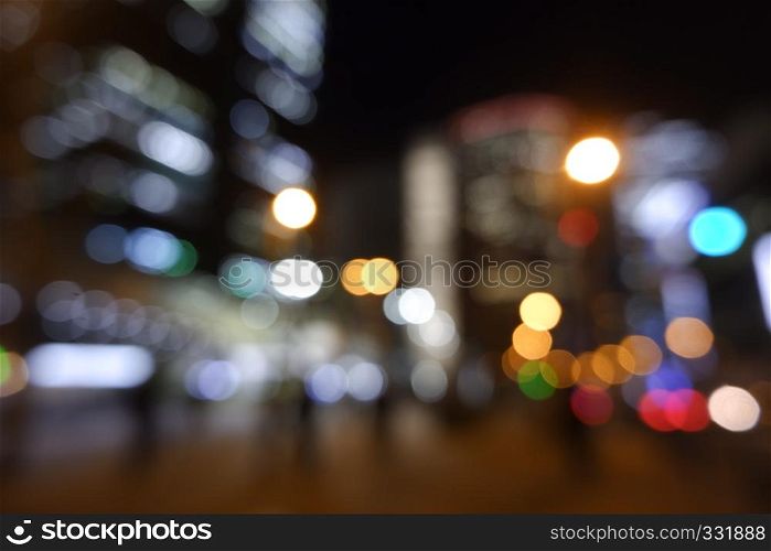 blurred city night light defocus cityscape