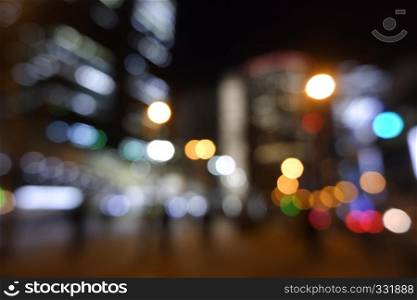 blurred city night light defocus cityscape