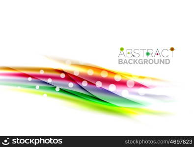 Blurred color waves, lines. abstract background with copyspace