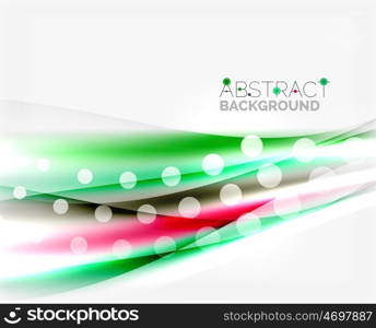 Blurred color waves, lines. abstract background with copyspace