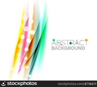 Blurred color waves, lines. abstract background with copyspace