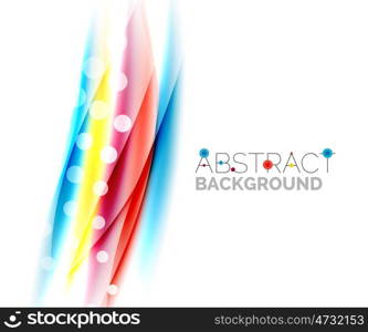 Blurred color waves, lines. abstract background with copyspace