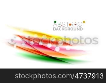 Blurred color waves, lines. abstract background with copyspace