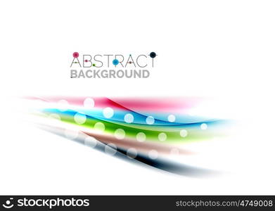 Blurred color waves, lines. abstract background with copyspace