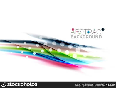 Blurred color waves, lines. abstract background with copyspace