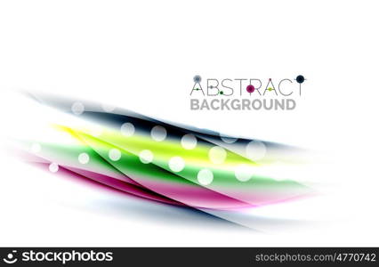 Blurred color waves, lines. abstract background with copyspace