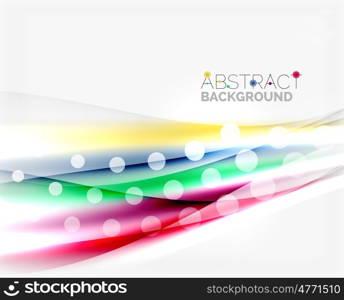 Blurred color waves, lines. abstract background with copyspace