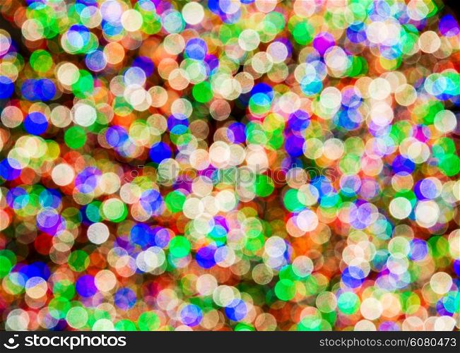 Blurred colourful lights at the background