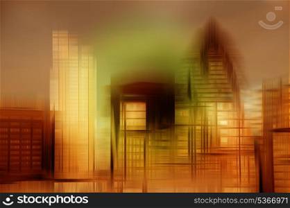 Blurred effect image giving futuristic science fiction looking creative concept image of business