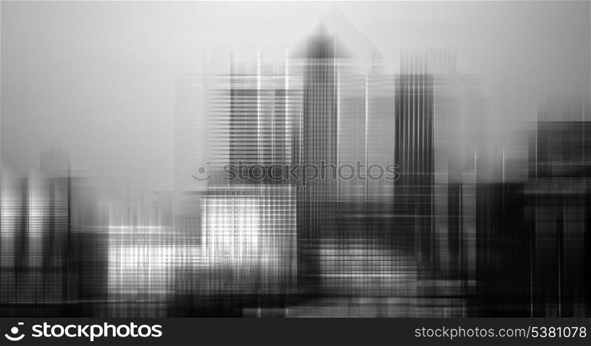 Blurred effect image giving futuristic science fiction looking creative concept image of business