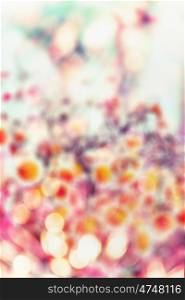 Blurred flowers background with bokeh