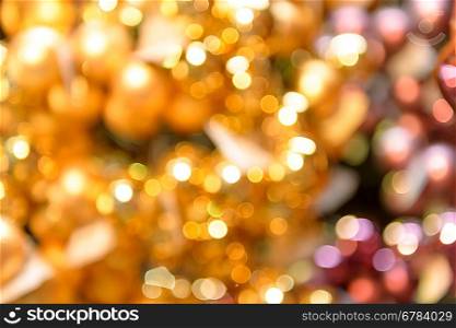 Blurred glittering gold Christmas background