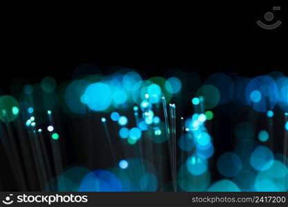 blurred glowing spots blue shades
