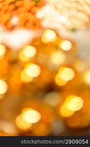 Blurred golden Christmas shining background