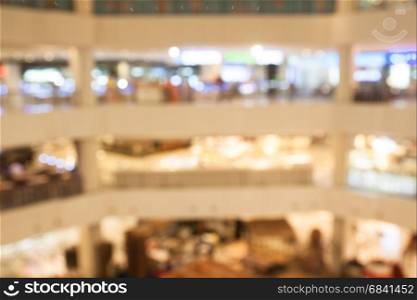 Blurred image background in department store