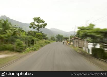 Blurred image of rural road