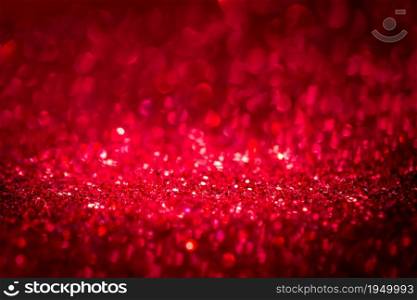 Blurred image red lights background defocused for festivals and celebrations.