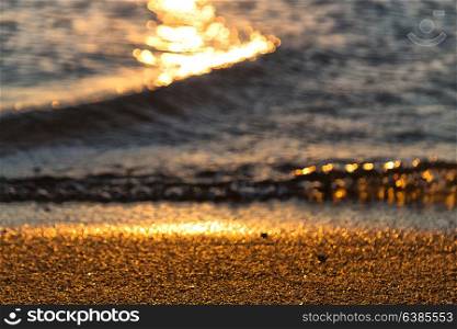 blurred in australia the concept of relax in the sea reflex of the golden sun