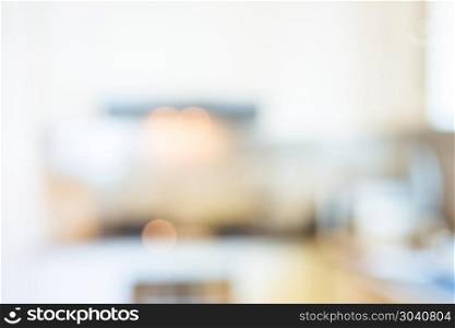 Blurred kitchen interior, can be used as background