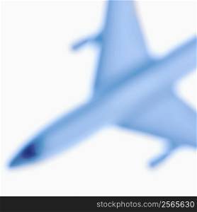 Blurred model jet airplane.