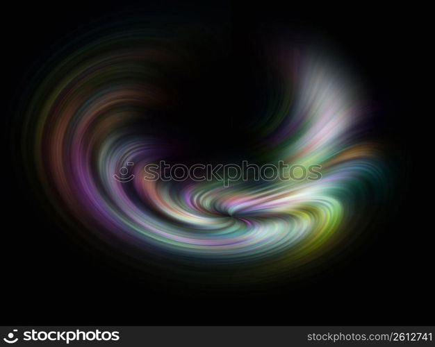 Blurred movement of multi coloured lights