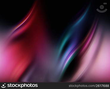 Blurred movement of multi coloured lights