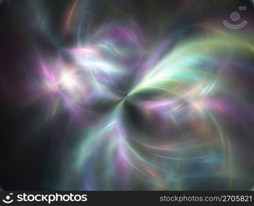 Blurred movement of multi coloured lights