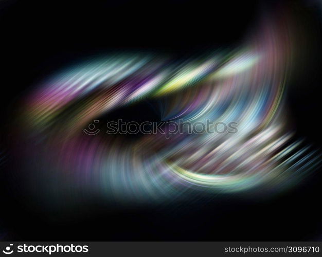 Blurred movement of multi coloured lights