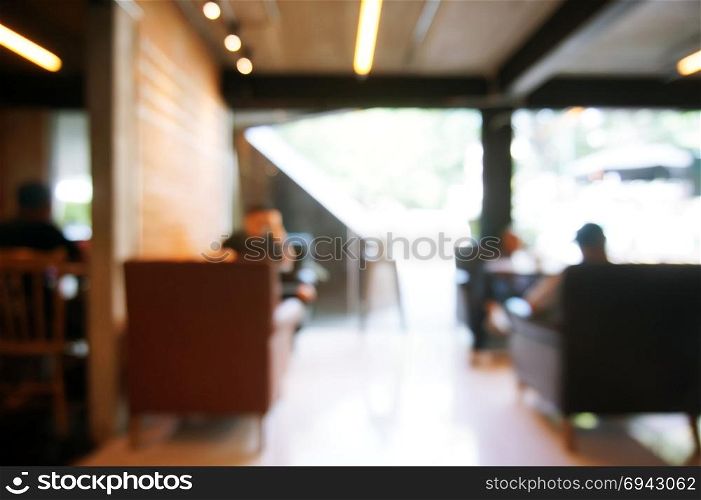 Blurred of coffee shop background. with copy space