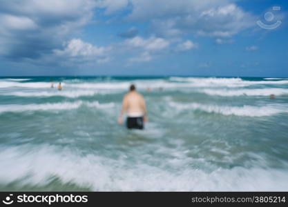 Blurred People at the Beach