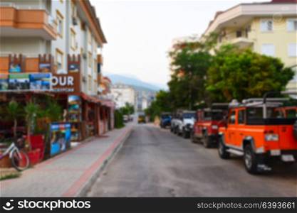 Blurred photo of Alanya. Blurred photo of Alanya city, view to the city,Turkey