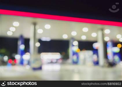 Blurred photo of gasoline station