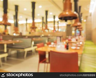 Blurred photo of modern restaurant
