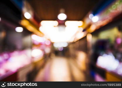 blurred supermarket background