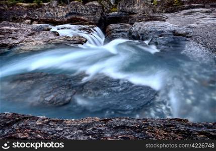 Blurred water flowing British Columbia Canada