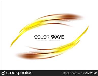 Blurred wave design elements. Blurred wave design elements with shiny light effects