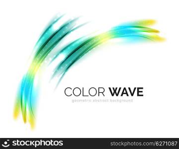 Blurred wave design elements. Blurred wave design elements with shiny light effects