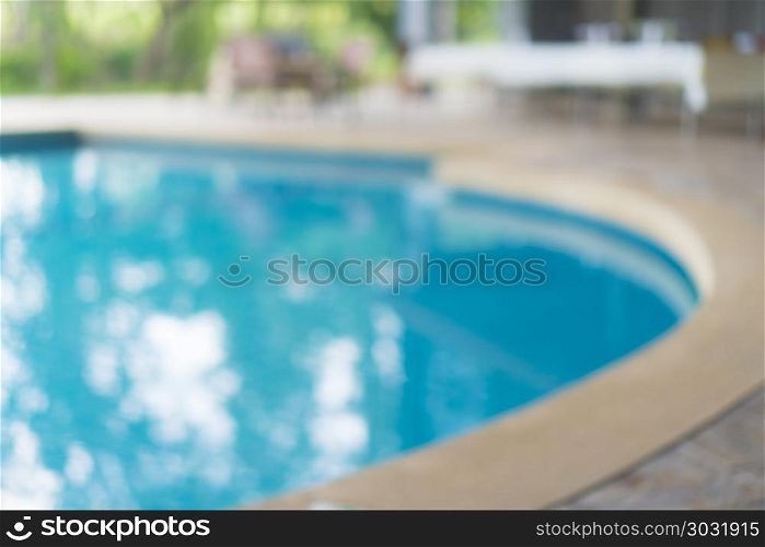 blurry background of swimming pool view