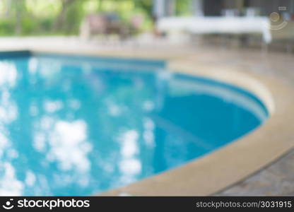 blurry background of swimming pool view